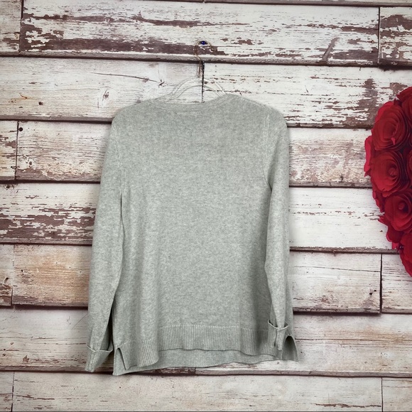 Lane Bryant Light Gray Crystal Detail Sweater - Picture 10 of 15